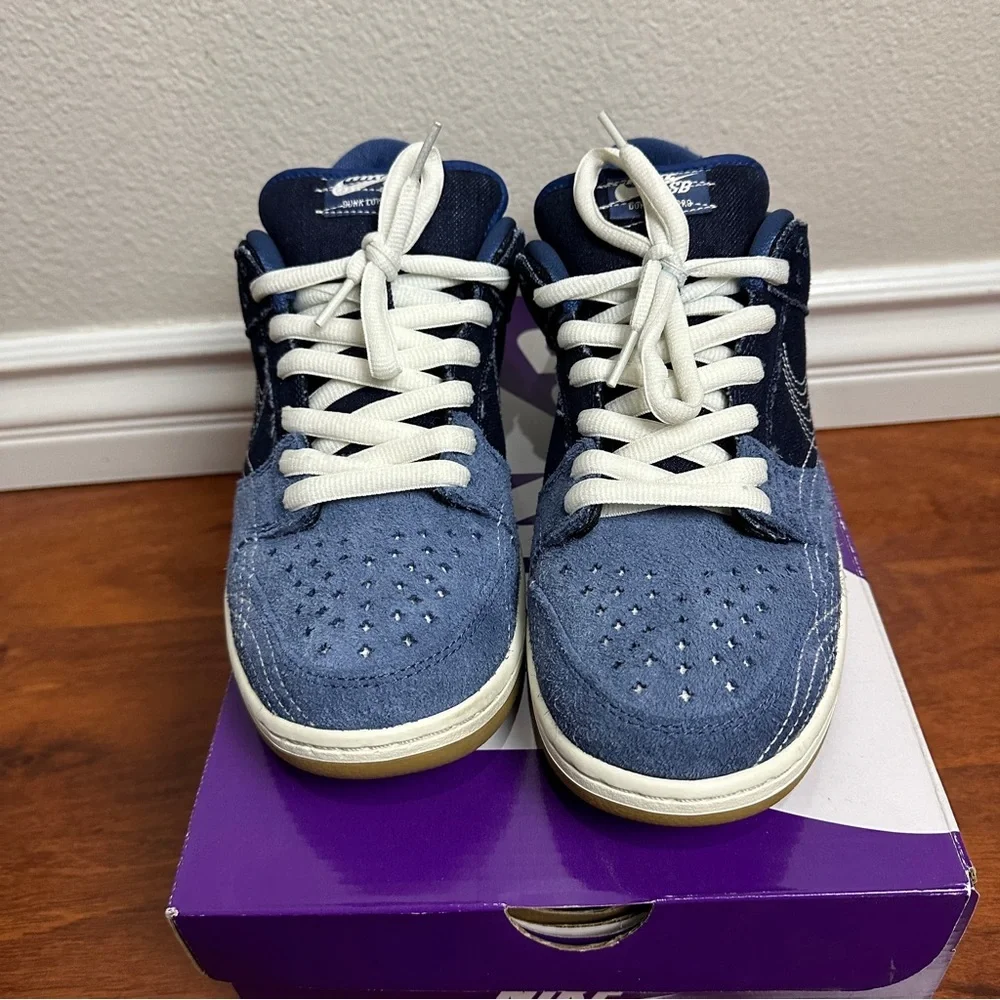 Nike SB Dunk Low Denim Sashiko Size 10.5 - Picture 4 of 12